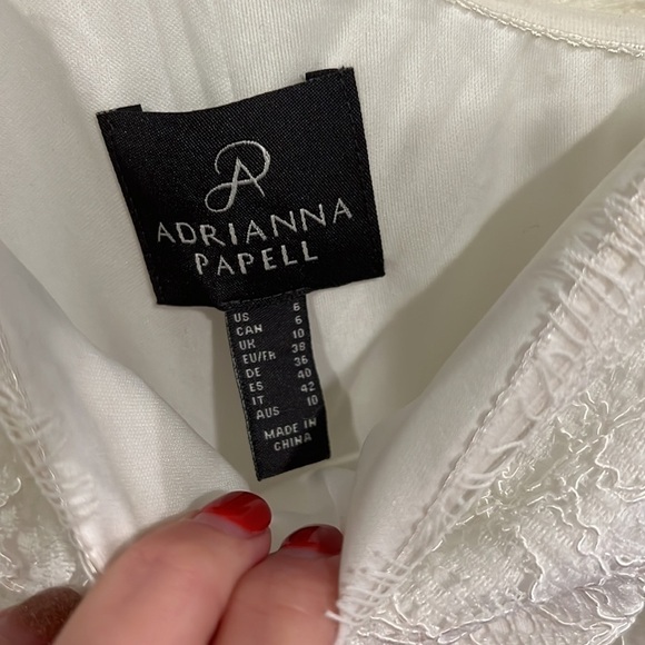 ADRIANNA papell one shoulder dress, size 6 - Picture 4 of 7